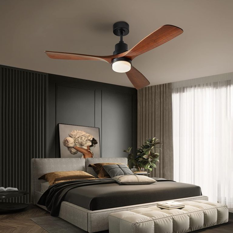 Ceiling Fans with Lights, 60" Wood Ceiling Fan with Remote Control