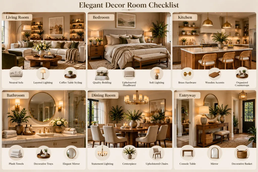 Elegant Decor Room Checklist