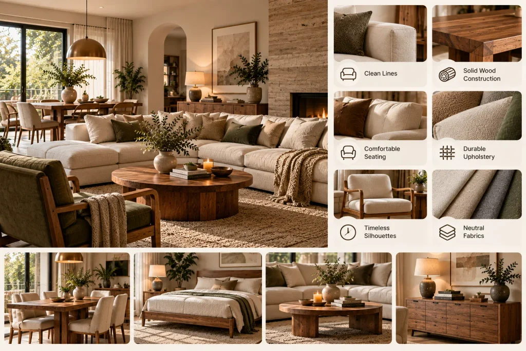 Warm Neutral Living Room Furniture Guide