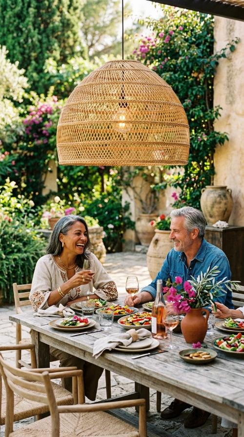 Bohemian Rattan Pendant
