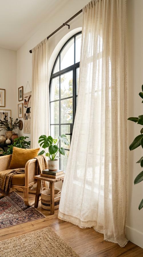 Floor-to-Ceiling Sheer Curtains