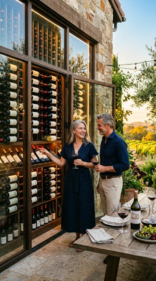Floor-to-Ceiling Wine Display