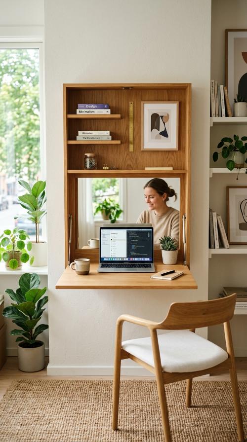 Fold-Down Wall Desk