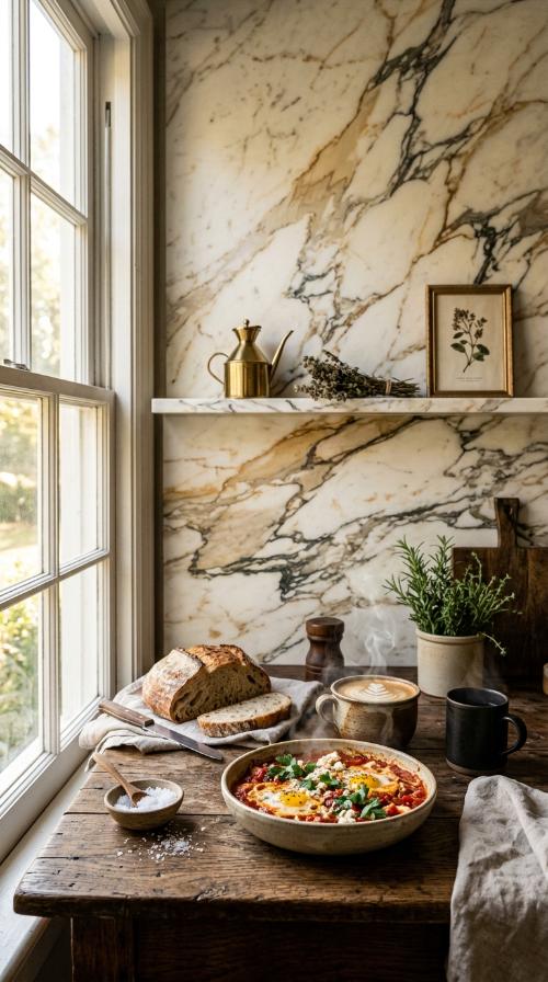 Full-Height Marble Slab