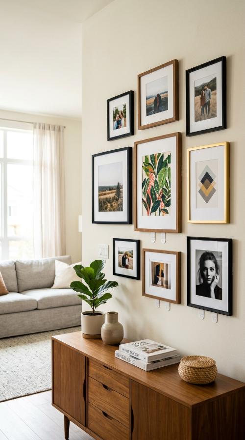 Gallery Wall with Command Strips