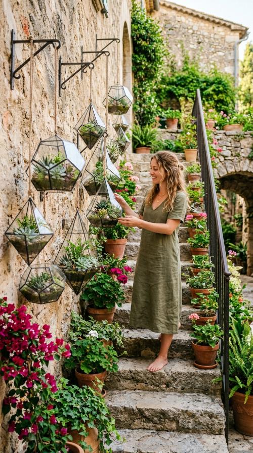 Geometric Hanging Glass Terrariums
