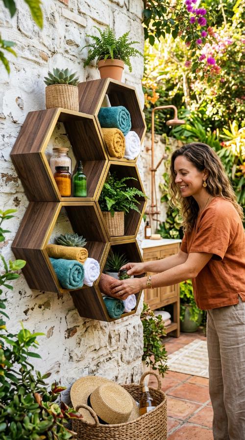 Geometric Hexagon Wall Cubes
