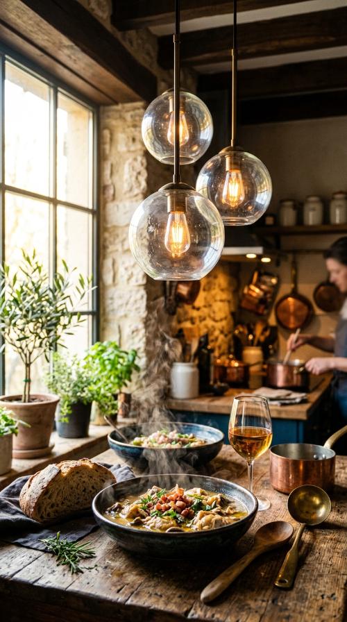 Glass Globe Chandeliers