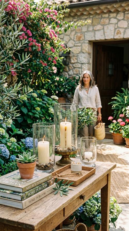 Glass Hurricane Candle Holders