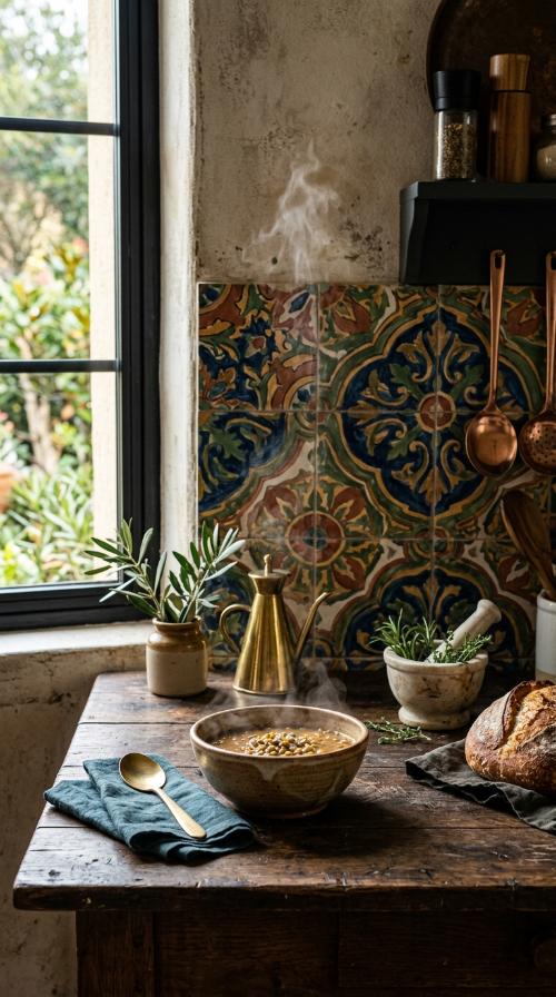 Hand-Painted Encaustic Cement