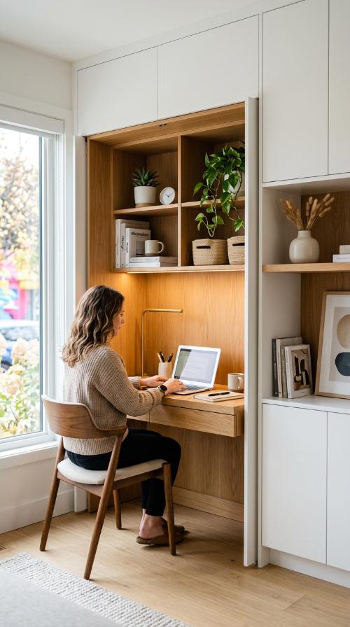 Hidden Home Office Nook