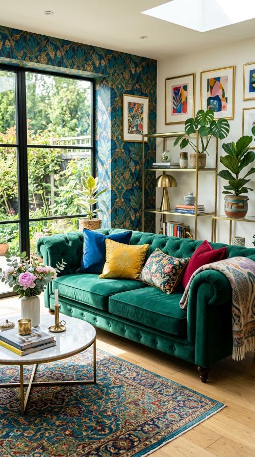 Jewel-Toned Velvet Sofas