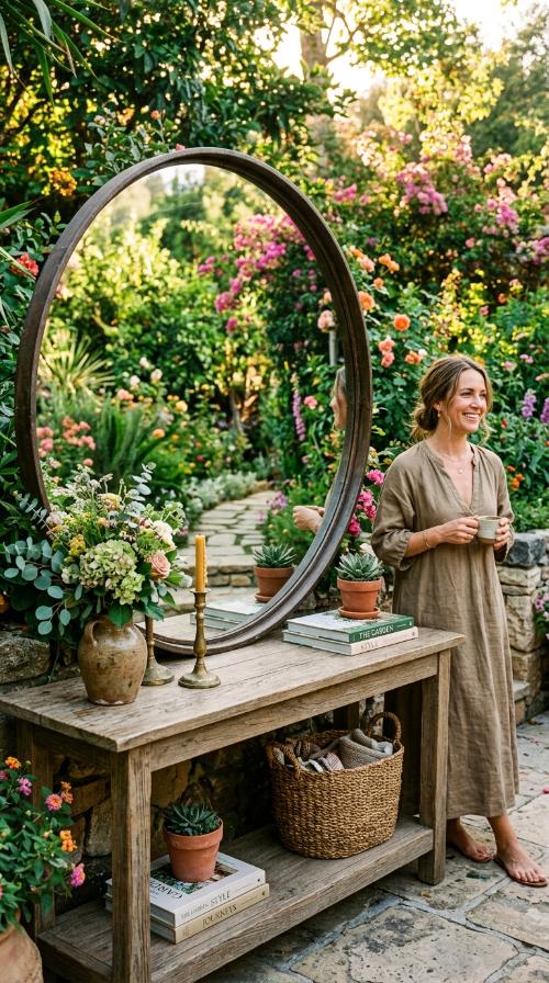 Large Circular Statement Mirror