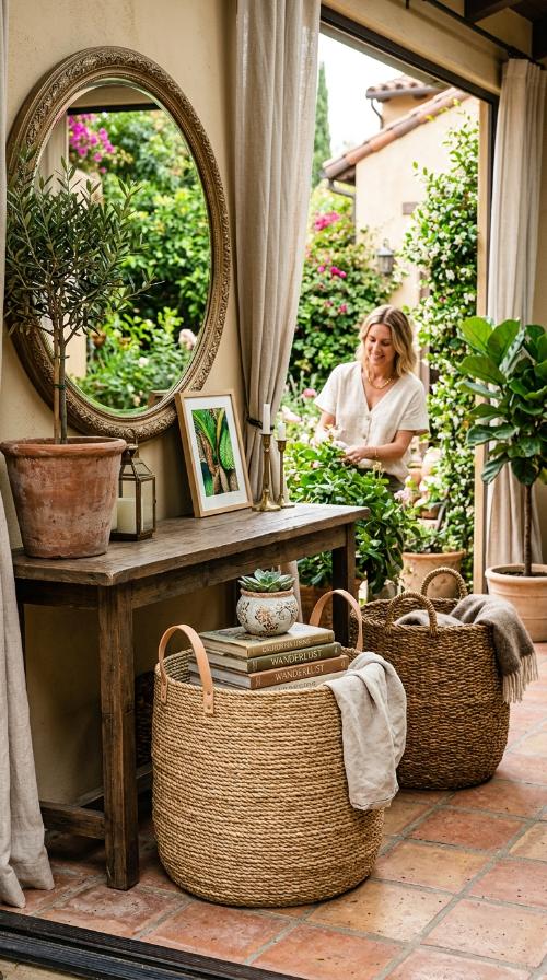 Large Natural Woven Baskets