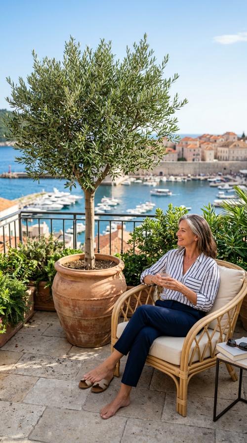 Large Potted Olive Tree