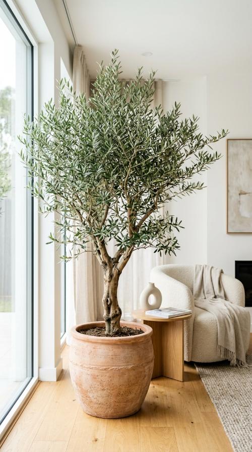 Large-Scale Indoor Olive Trees