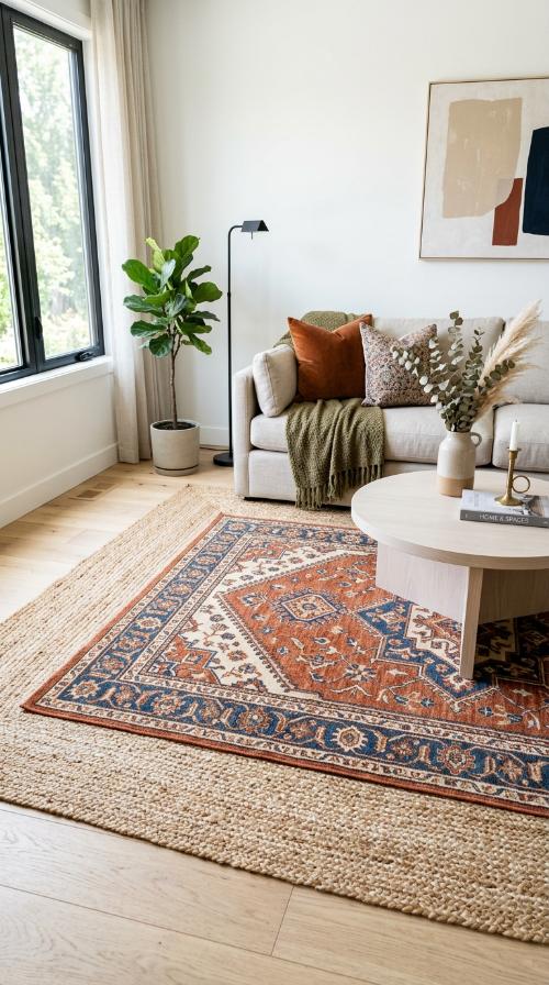 Layered Area Rugs