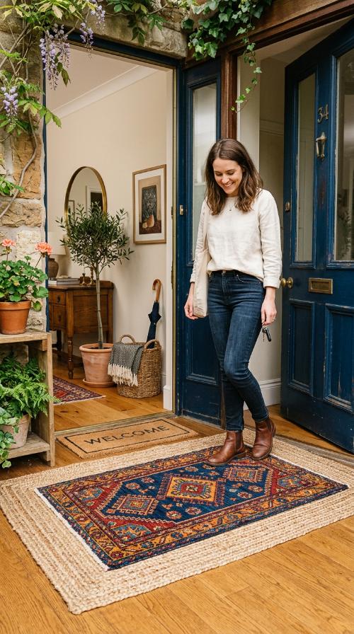 Layered Entryway Rugs