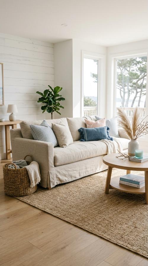 Linen Slipcovered Sofas
