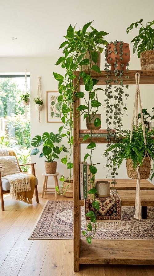 Lush Cascading Indoor Plants