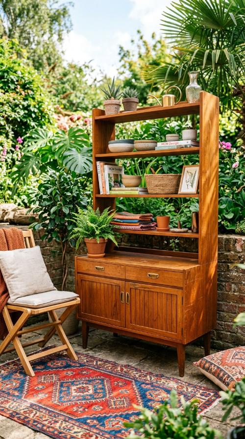 Mid-Century Modern Sideboard with Shelving
