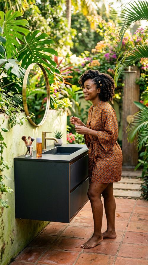 Modern Black Minimalist Vanity