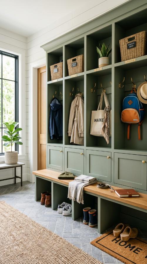 Mudroom Lockers and Benches