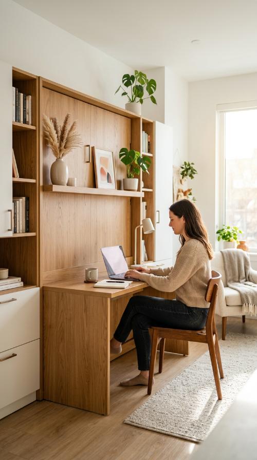 Murphy Bed with Built-in Desk