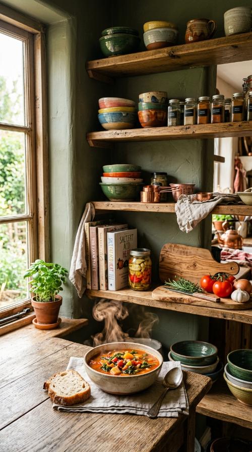 Open Kitchen Shelving