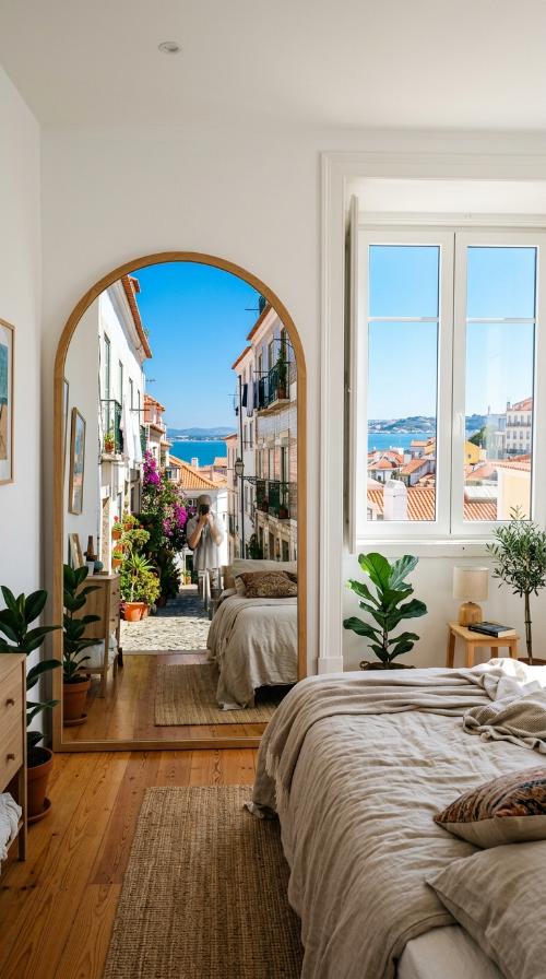 Oversized Arched Floor Mirror