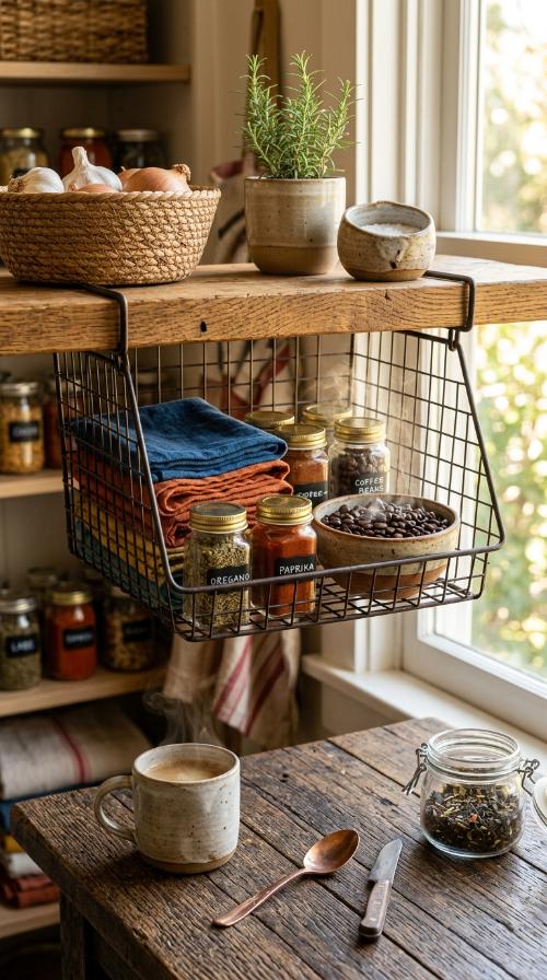 Under-Shelf Hanging Baskets