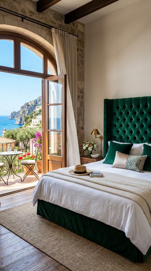 Velvet Upholstered Headboard