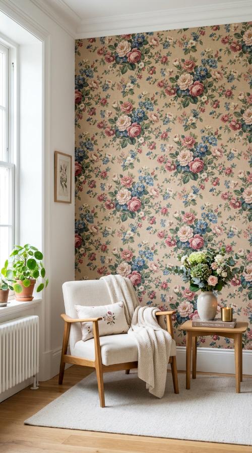 Vintage Floral Wallpaper